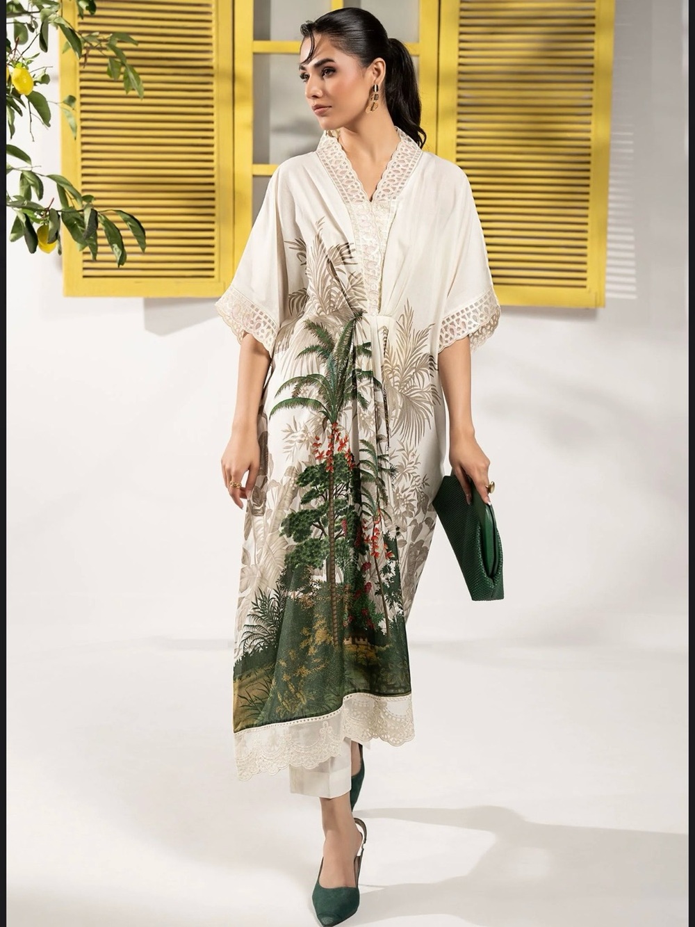 Maria b kaftan dress
